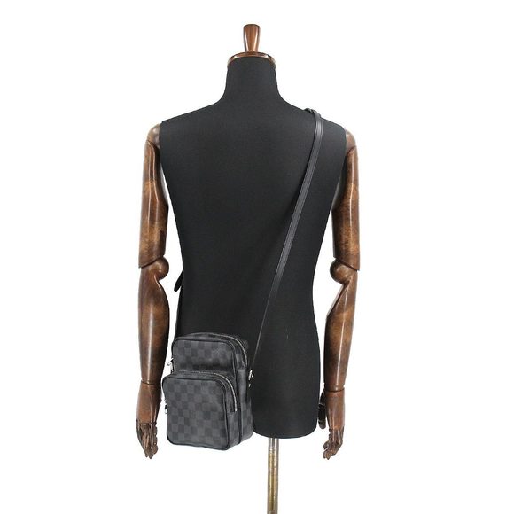Louis Vuitton Damier Graphite Rem Shoulder Bag Black Gray - Picture 9 of 9